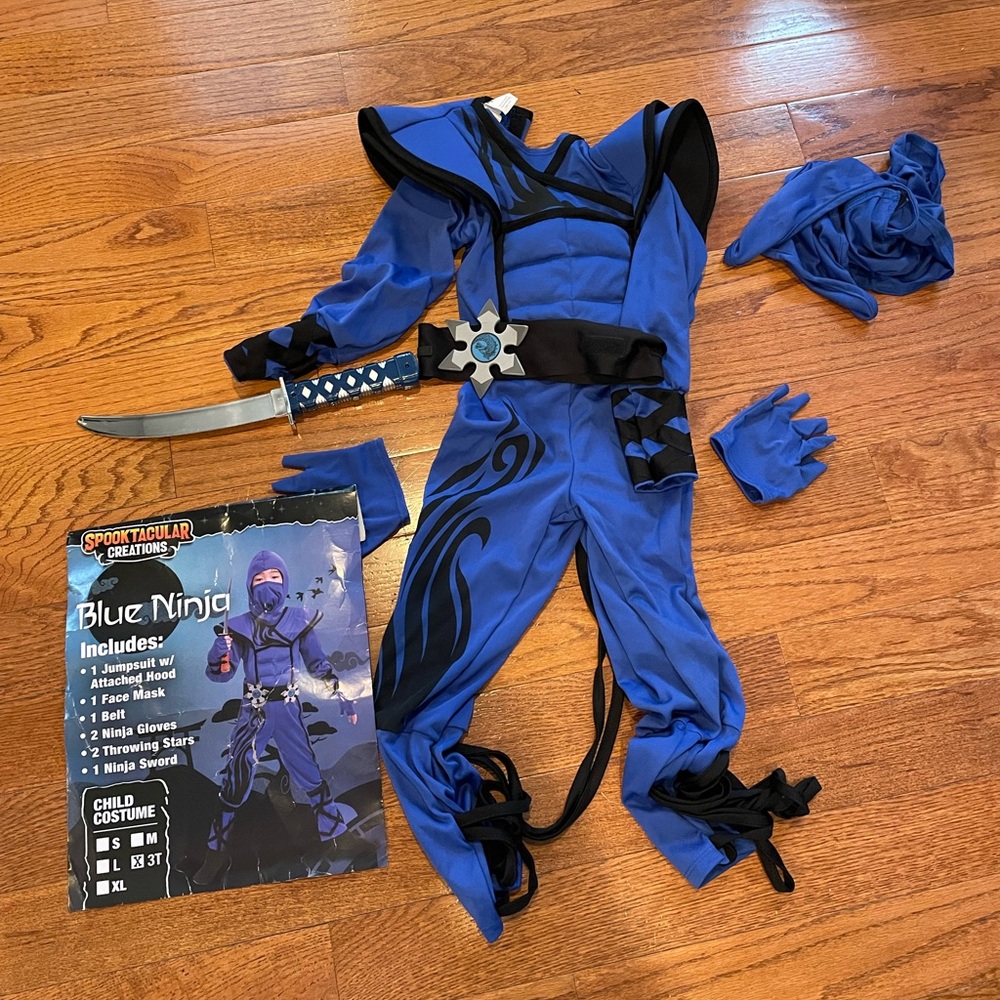Boys ninja costume. Perfect condition. Size 3t